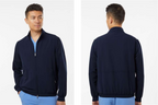 Jaanuu Men's Men's Wolfe Everyday Full-Zip 6-Pocket Scrub Jacket with Embroidery