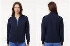 Jaanuu Women's Ceri Essential Full-Zip 6-Pocket Scrub Jacket  with Embroidery