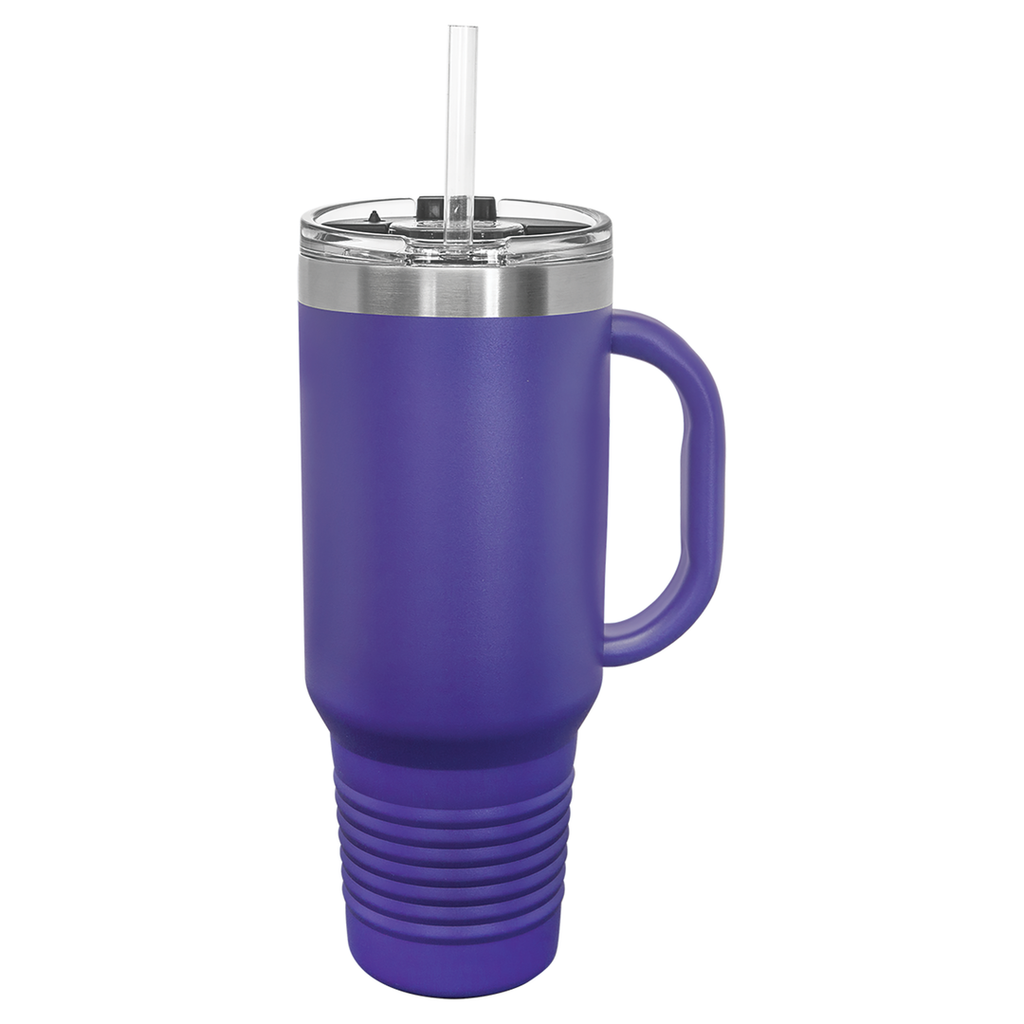 40 oz Polar Camel Insulated Travel Mug with Handle and Straw
