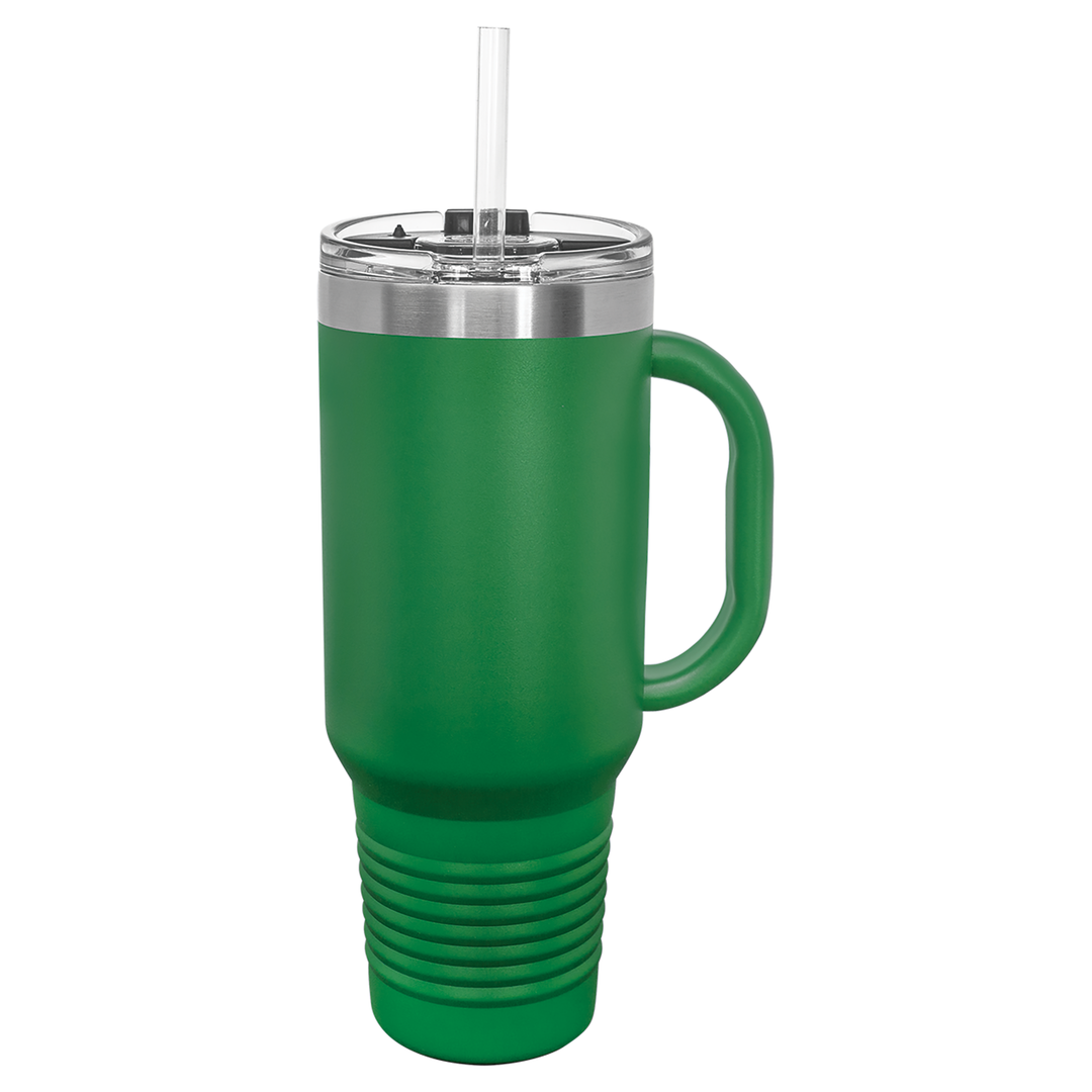 40 oz Polar Camel Insulated Travel Mug with Handle and Straw