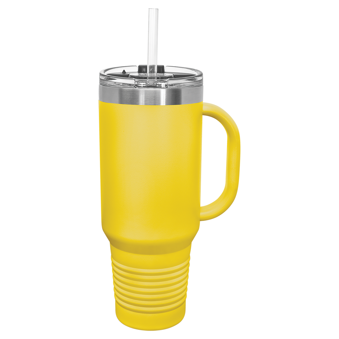 40 oz Polar Camel Insulated Travel Mug with Handle and Straw