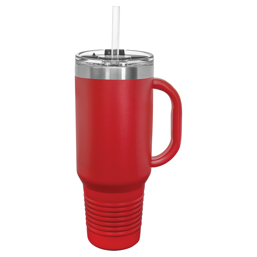 40 oz Polar Camel Insulated Travel Mug with Handle and Straw
