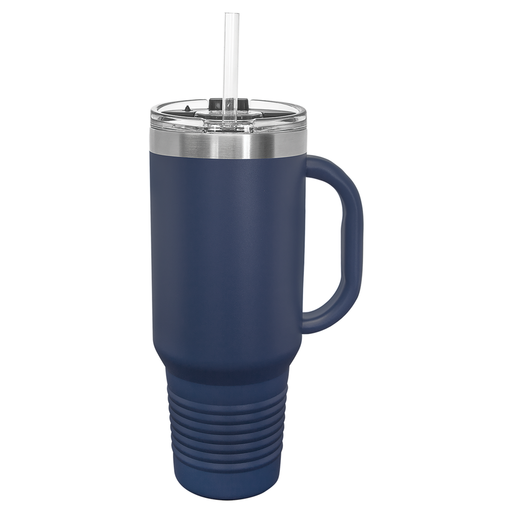 40 oz Polar Camel Insulated Travel Mug with Handle and Straw