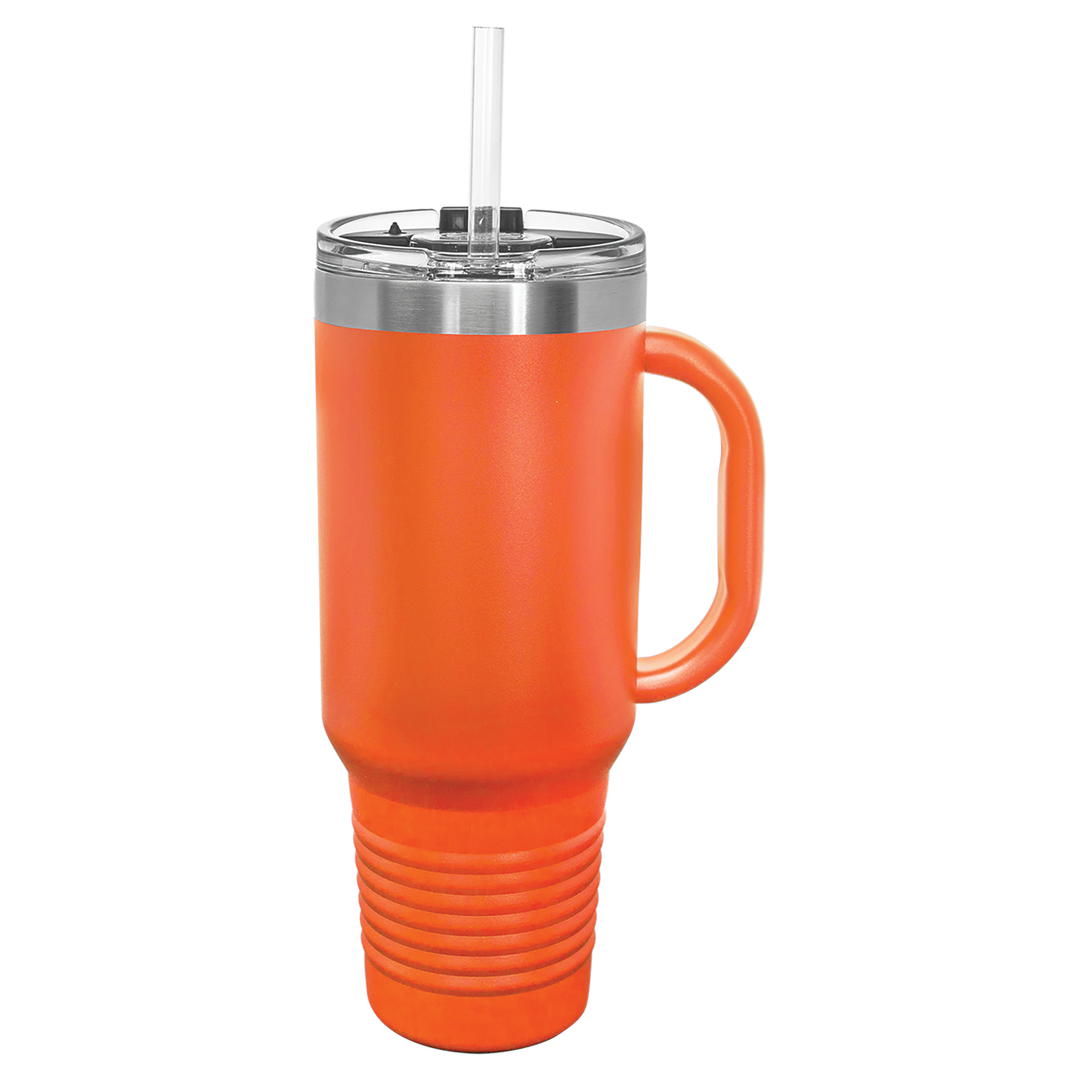 40 oz Polar Camel Insulated Travel Mug with Handle and Straw