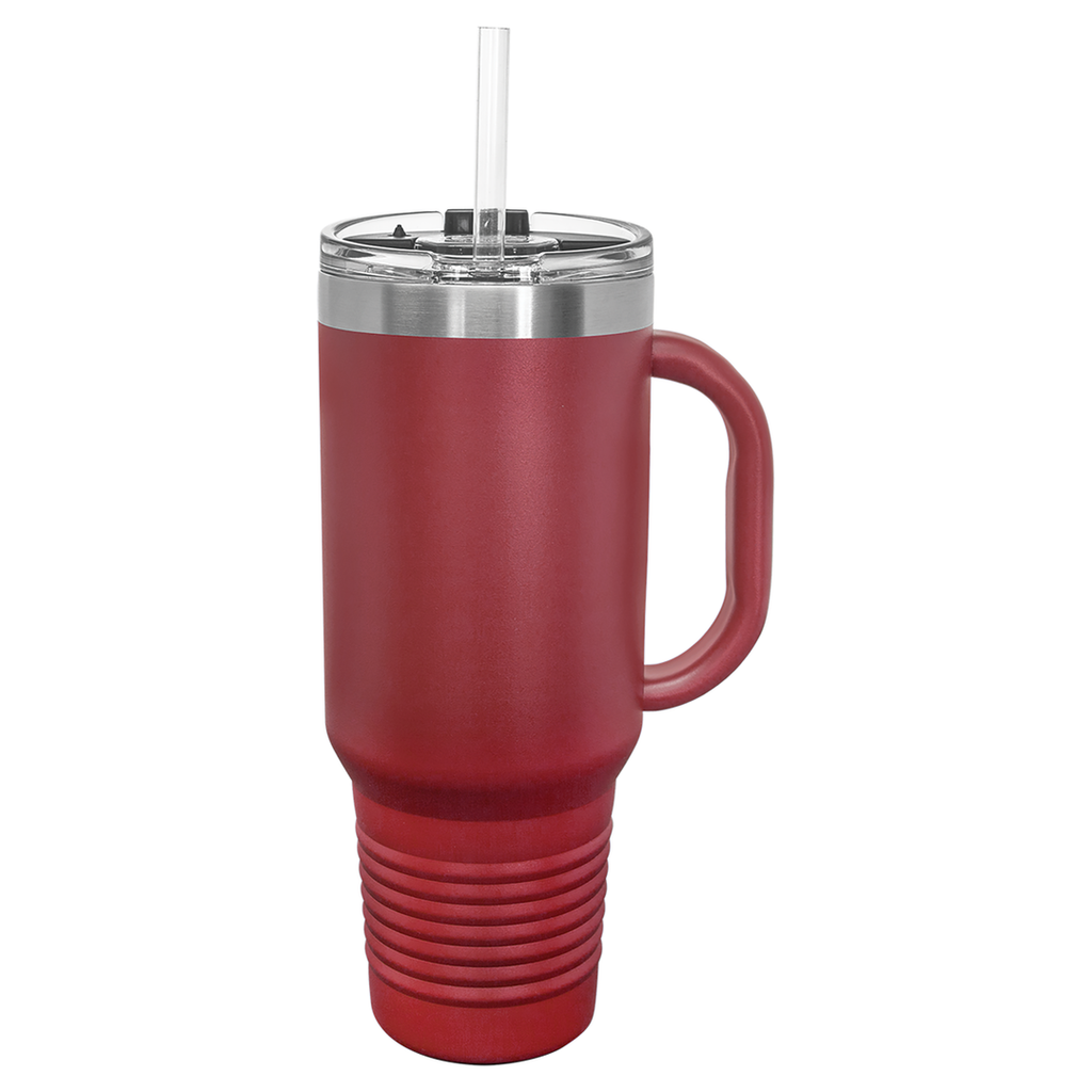 40 oz Polar Camel Insulated Travel Mug with Handle and Straw