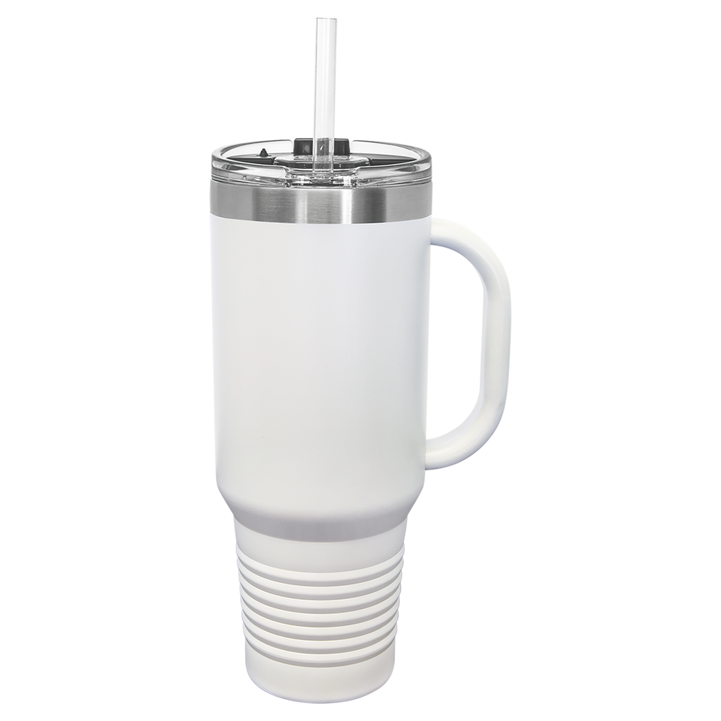 40 oz Polar Camel Insulated Travel Mug with Handle and Straw