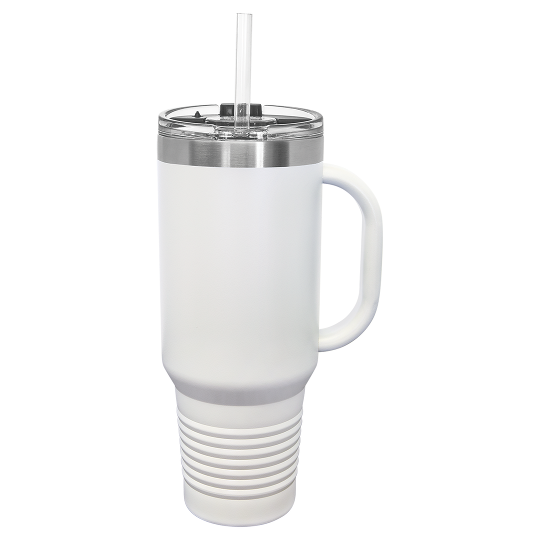 40 oz Polar Camel Insulated Travel Mug with Handle and Straw