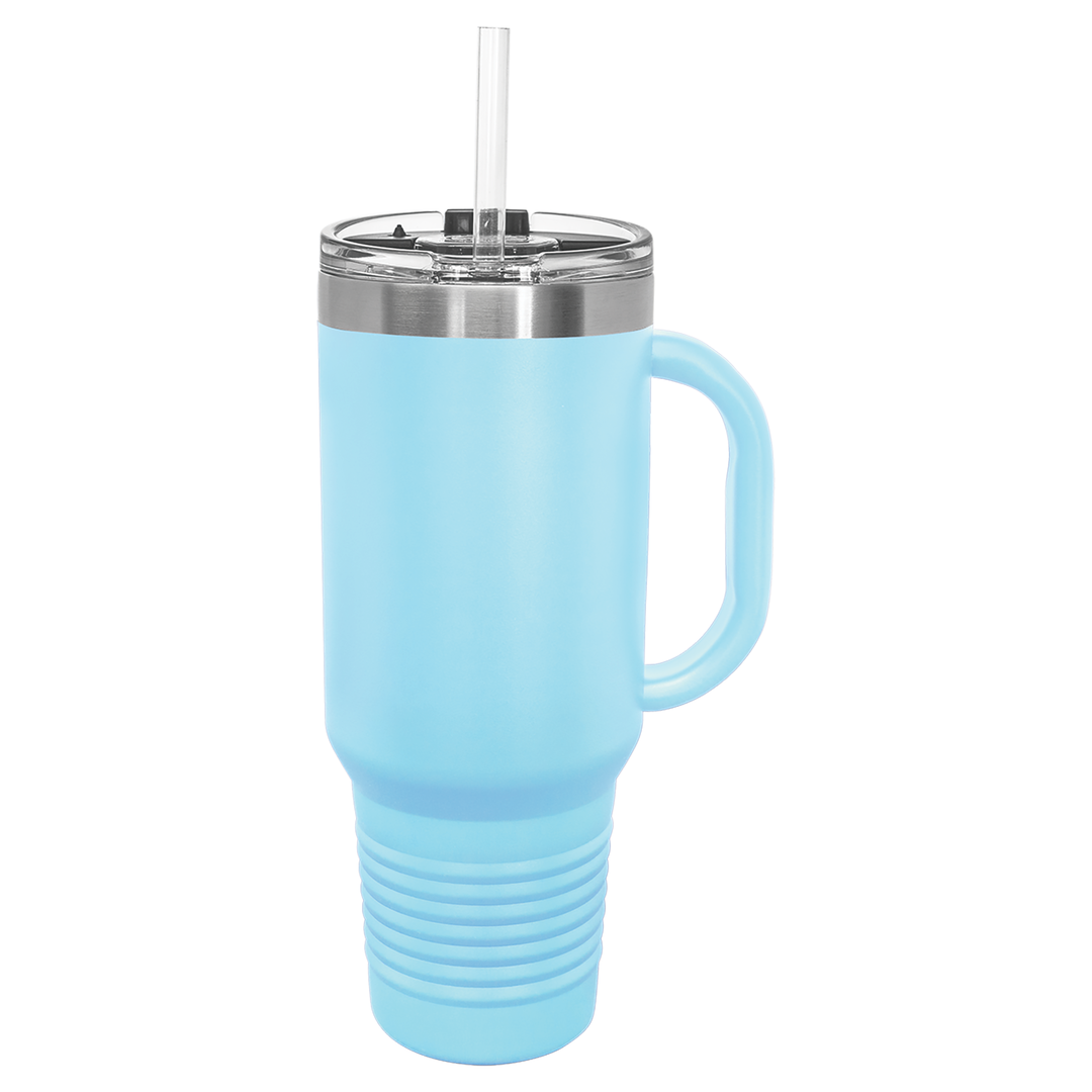 40 oz Polar Camel Insulated Travel Mug with Handle and Straw